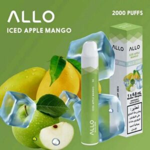 ALLO 2000 PUFFS BEST DISPOSABLE IN UAE ICED APPLE MANGO