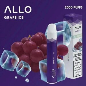 ALLO 2000 PUFFS BEST DISPOSABLE IN UAE GRAPE ICE