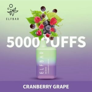 ELF BAR 5000 PUFFS BEST DISPOSABLE VAPE IN UAE Cranberry Grape