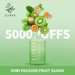 ELF BAR 5000 PUFFS BEST DISPOSABLE VAPE IN UAE Kiwi Passion Fruit Guava
