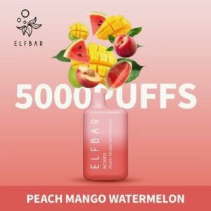 ELF BAR 5000 PUFFS BEST DISPOSABLE VAPE IN UAE Peach Mango Watermelon