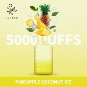 ELF BAR 5000 PUFFS BEST DISPOSABLE VAPE IN UAE Pineapple Coconut Ice