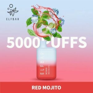 ELF BAR 5000 PUFFS BEST DISPOSABLE VAPE IN UAE Red Mojito