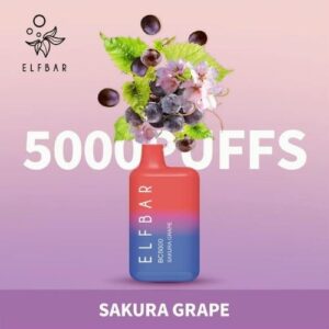 ELF BAR 5000 PUFFS BEST DISPOSABLE VAPE IN UAE Sakura Grape