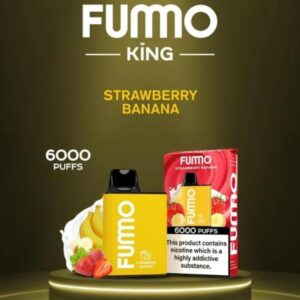 FUMMO KING 6000 PUFFS BEST DISPOSABLE IN UAE STRAWBERRY BANANA
