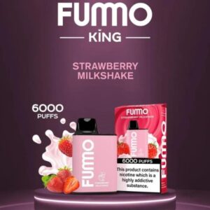 FUMMO KING 6000 PUFFS BEST DISPOSABLE IN UAE STRAWBERRY MILKSHAKE