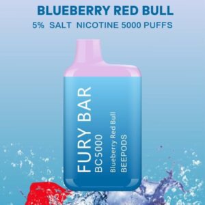 FURY BAR 5000 PUFFS BEST DISPOSABLE IN UAE BLUBERRY RED BULL