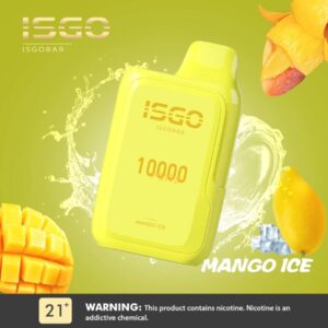ISGO BAR 10000 PUFFS BEST DISPOSABLE IN UAE MANGO ICE
