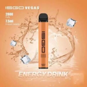 ISGO VEGAS 2800 PUFFS BEST DISPOSABLE VAPE IN UAE ENERGY DRINK