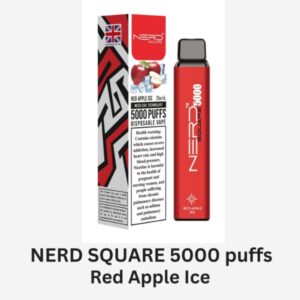 NERD SQUARE 5000 PUFFS BEST DISPOSABLE IN UAE RED APPLE ICE