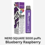 NERD SQUARE 5000 PUFFS BEST DISPOSABLE IN UAE BLUEBERRY RASPBERRY