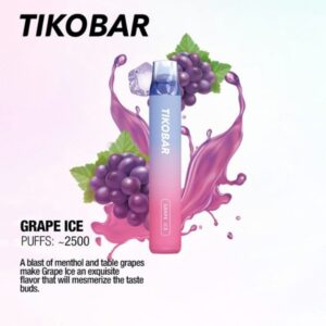 TIKOBAR LUX 2500 PUFFS BEST DISPOSABLE IN UAE GRAPE ICE
