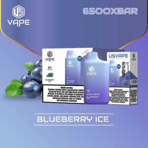 US VAPE 6500 X BAR BEST DISPOSABLE IN UAE BLUEBERRY ICE
