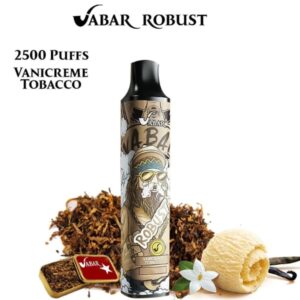 VABAR ROBUST 2500 BEST DISPOSABLE IN UAE Vanicreme Tobacco