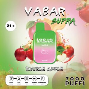 VABAR SUPRA 7000 PUFFS BEST DISPOSABLE IN UAE DOUBLE APPLE