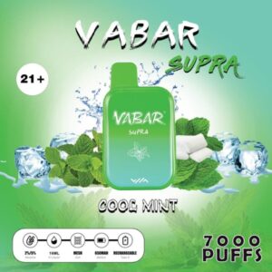 VABAR SUPRA 7000 PUFFS BEST DISPOSABLE IN UAE COOL MINT