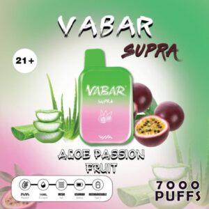 VABAR SUPRA 7000 PUFFS BEST DISPOSABLE IN UAE ALOE PASSION FRUIT