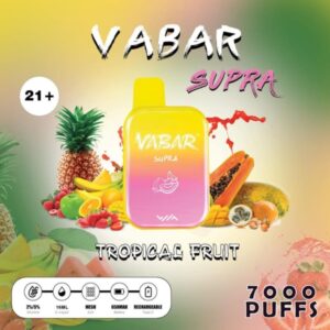 VABAR SUPRA 7000 PUFFS BEST DISPOSABLE IN UAE TROPICAL FRUIT