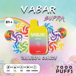 VABAR SUPRA 7000 PUFFS BEST DISPOSABLE IN UAE RAINBOW CANDY
