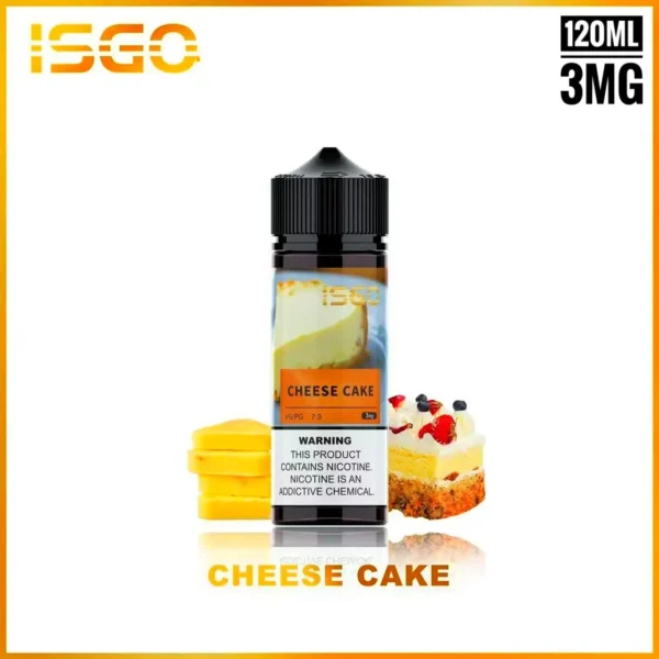 ISGO 120ML BY 3MG BEST E-LIQUID IN UAE CHEESE CAKE