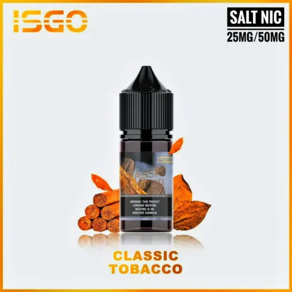 ISGO 30ML BEST SALTNIC E-LIQUID IN UAE Classic-Tobacco
