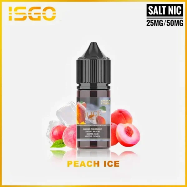 ISGO 30ML BEST SALTNIC E-LIQUID IN UAE Peach-Ice