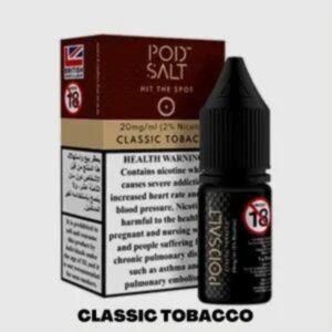 POD SALT 30ML SALTNIC BEST E-LIQUID IN UAE classic tobacco