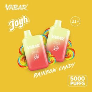 VABAR JOYH 5000 PUFFS BEST DISPOSABLE IN UAE RAINBOW CANDY