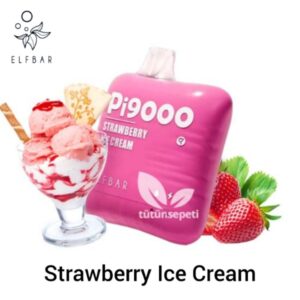 ELF BAR PI9000 PUFFS BEST DISPOSABLE VAPE IN UAE STRAWBERRY ICE CREAM