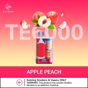 ELFBAR TE6000 PUFFS BEST DISPOSABLE VAPE IN UAE apple peach