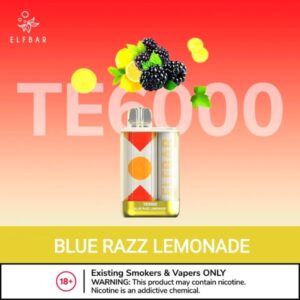 ELFBAR TE6000 PUFFS BEST DISPOSABLE VAPE IN UAE blue razz lemonade