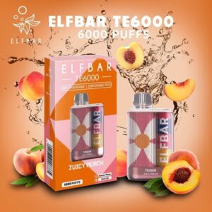 ELFBAR TE6000 PUFFS BEST DISPOSABLE VAPE IN UAE juicy peach