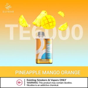 ELFBAR TE6000 PUFFS BEST DISPOSABLE VAPE IN UAE pineapple mango orange