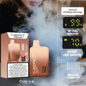 NERD FIRE 8000 PUFFS BEST DISPOSABLE VAPE IN UAE COLA ICE