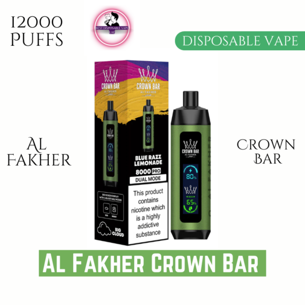 Al Fakher Crown Bar 12000 Puffs DLT in UAE