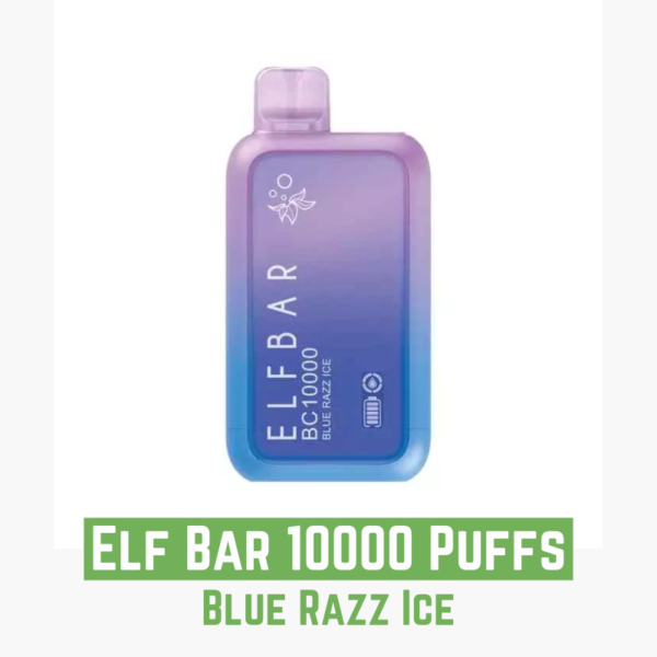 Elf Bar 10000 Puffs Disposable Vape Blue Razz Ice