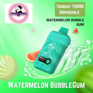 Tugboat T12000 Disposable 12000 Puffs 50mg Watermelon BubbleGum