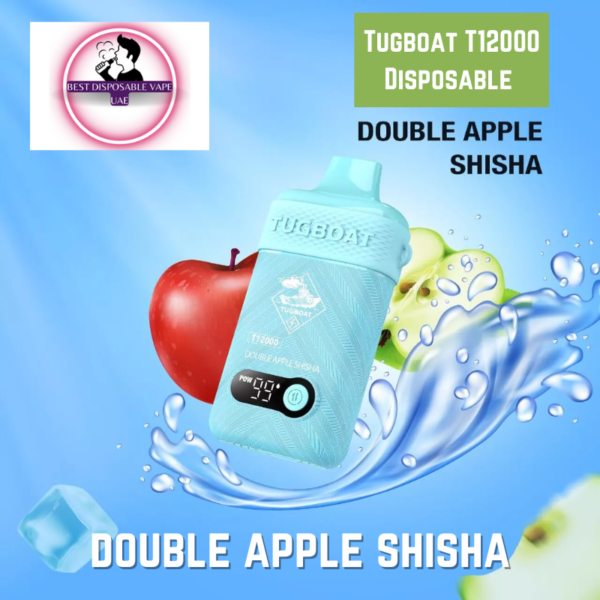 Tugboat T12000 Disposable 12000 Puffs 50mg double apple shisha